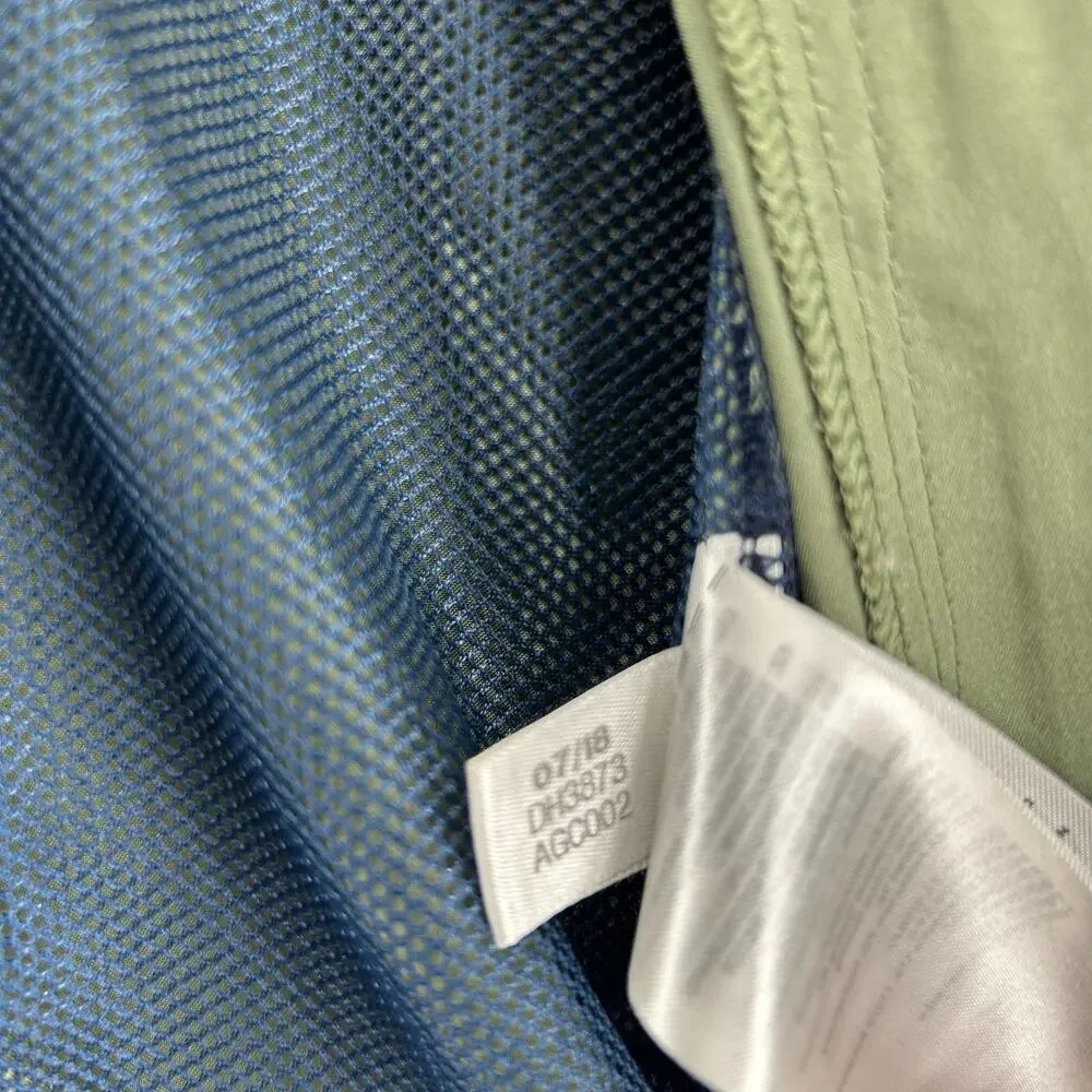 ADIDAS Jacket Mens S BB Packable Wind Colorblock Hoodie Basketball Blue Green